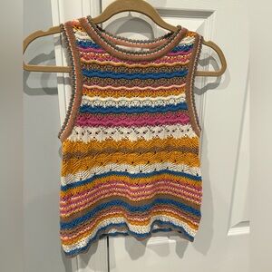Altar'd State Multicolor Crochet Tank Top